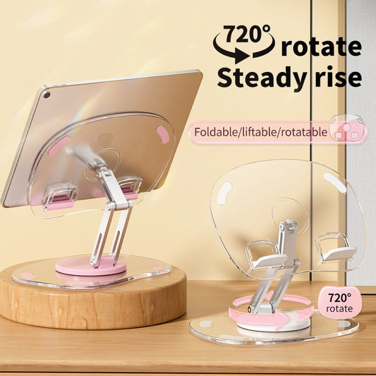 Acrylic Tablet Stand 360 Degree rotating foldable portable ipad / Tablet Stand