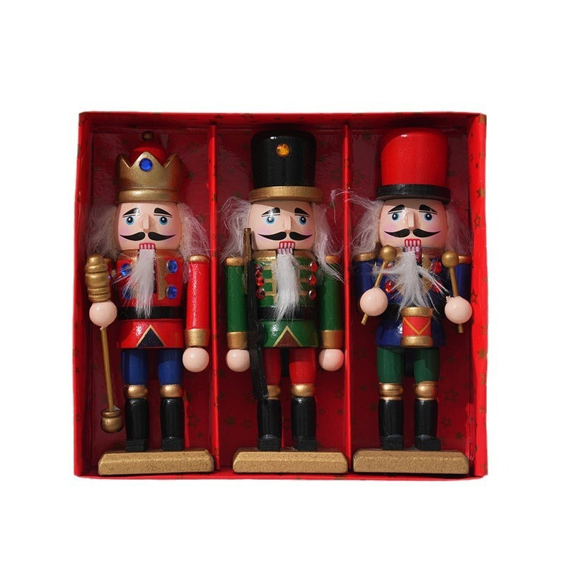 Christmas Nutcracker Ornament Counter or Desk top 3-piece set 15cm