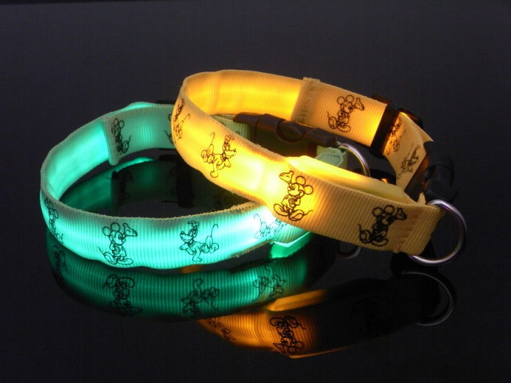 Hello Kitty Mickey LED Pet Collar Luminous Collar Than Bear Teddy Dog Cute Luminous Pet Collar