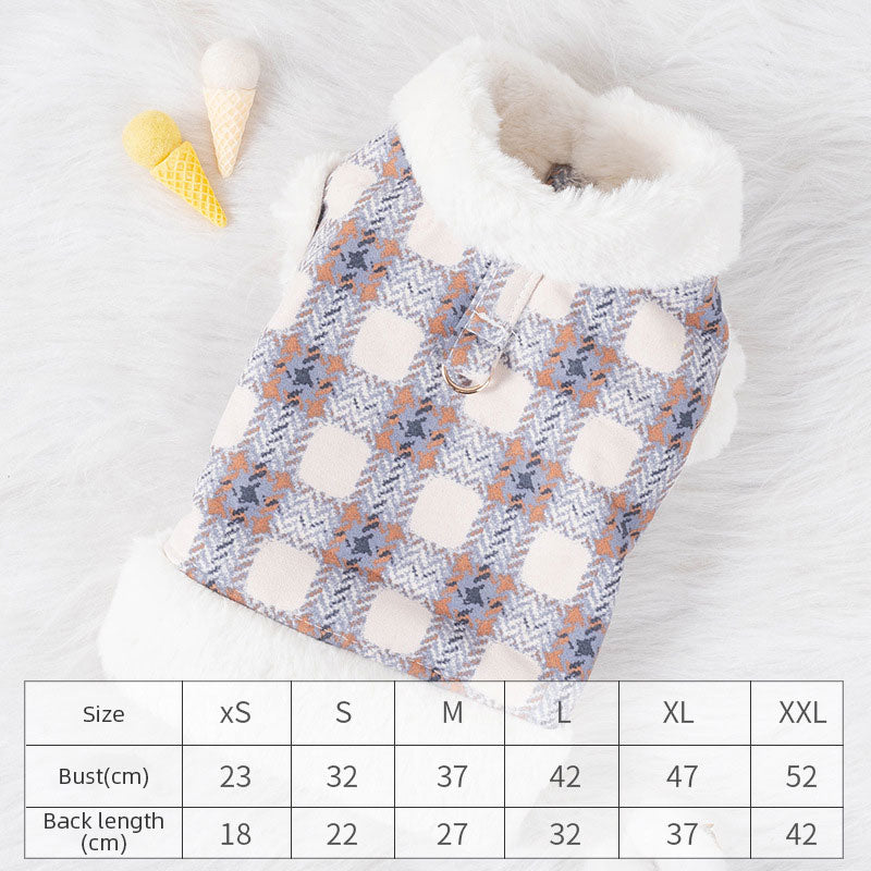 Fur Dog Flannel Pulled Vest Teddy Bear Small Dog Cat Pet Clothing