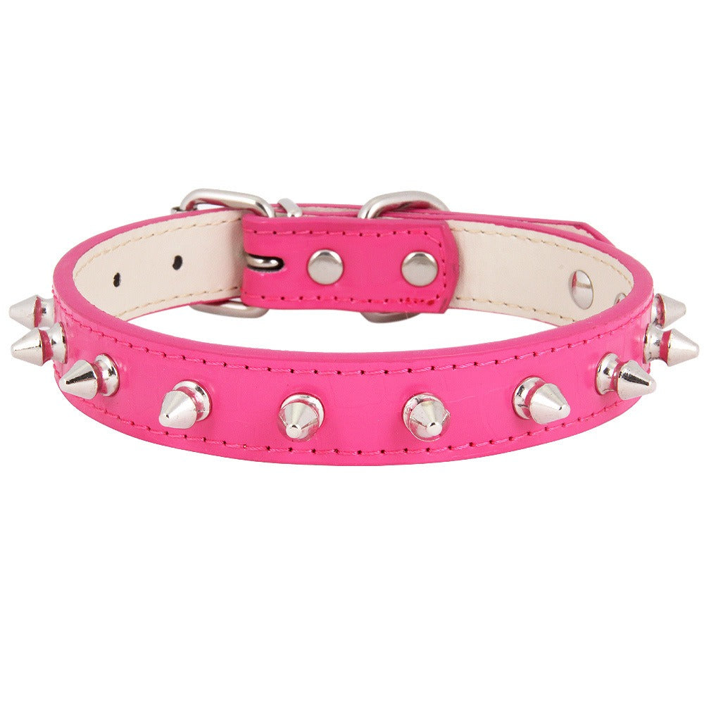 Leather Traction Kitty Collar with spikes for cool cats