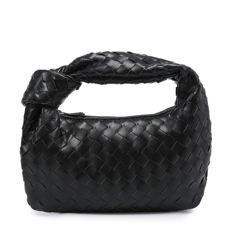 Woven Bag Fashion Cowhorn Knotted Handbag Armpit Bag Handbag