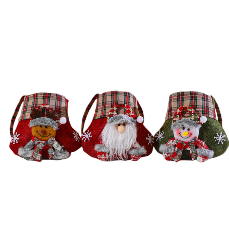 Christmas Cartoon 3D Doll Candy Gift Bag Handbag Apple Bag Christmas Gift Decoration