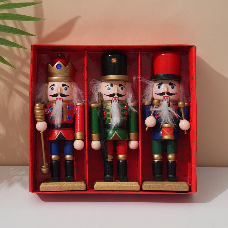 Christmas Nutcracker Ornament Counter or Desk top 3-piece set 15cm