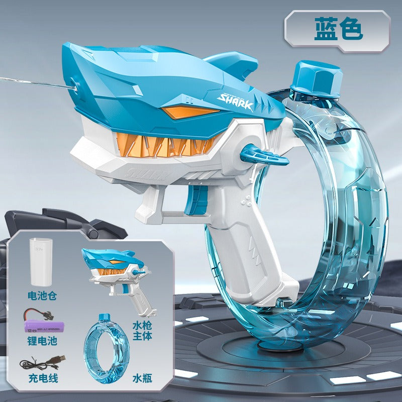 New Shark Electric Water Gun Toys Fully Automatic Continuous Fire Water Gun Large Capacity Beach Summer Children's Water Playing