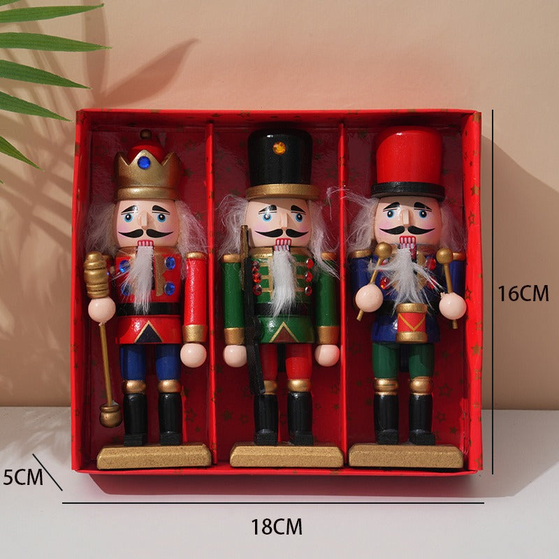 Christmas Nutcracker Ornament Counter or Desk top 3-piece set 15cm