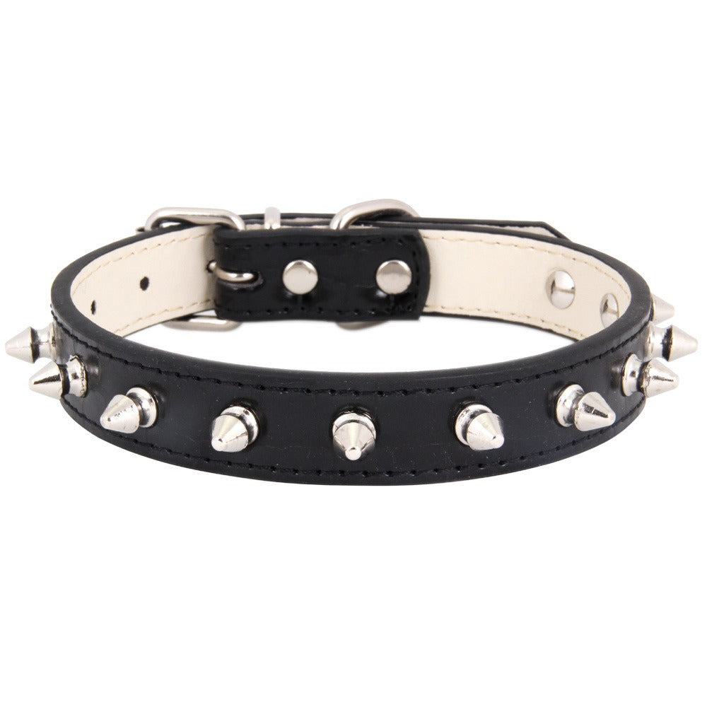 Leather Traction Kitty Collar with spikes for cool cats