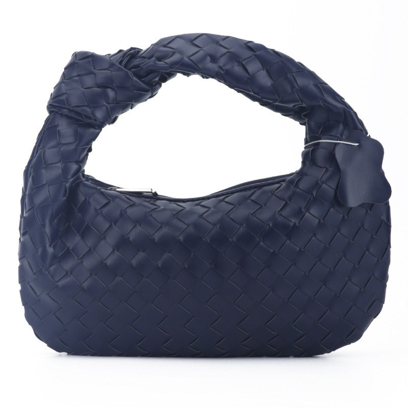 Woven Bag Fashion Cowhorn Knotted Handbag Armpit Bag Handbag