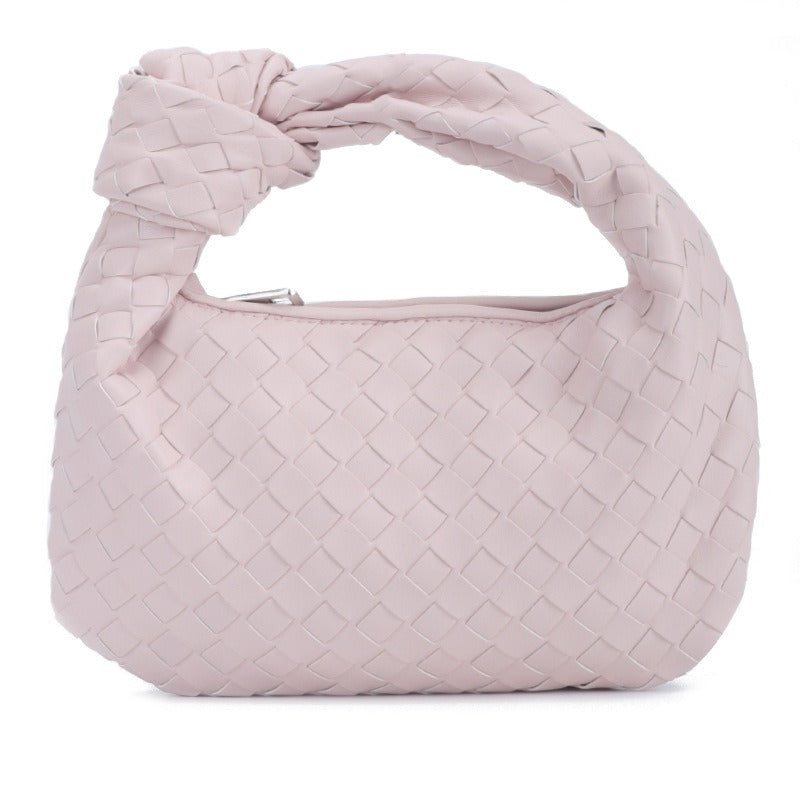 Woven Bag Fashion Cowhorn Knotted Handbag Armpit Bag Handbag