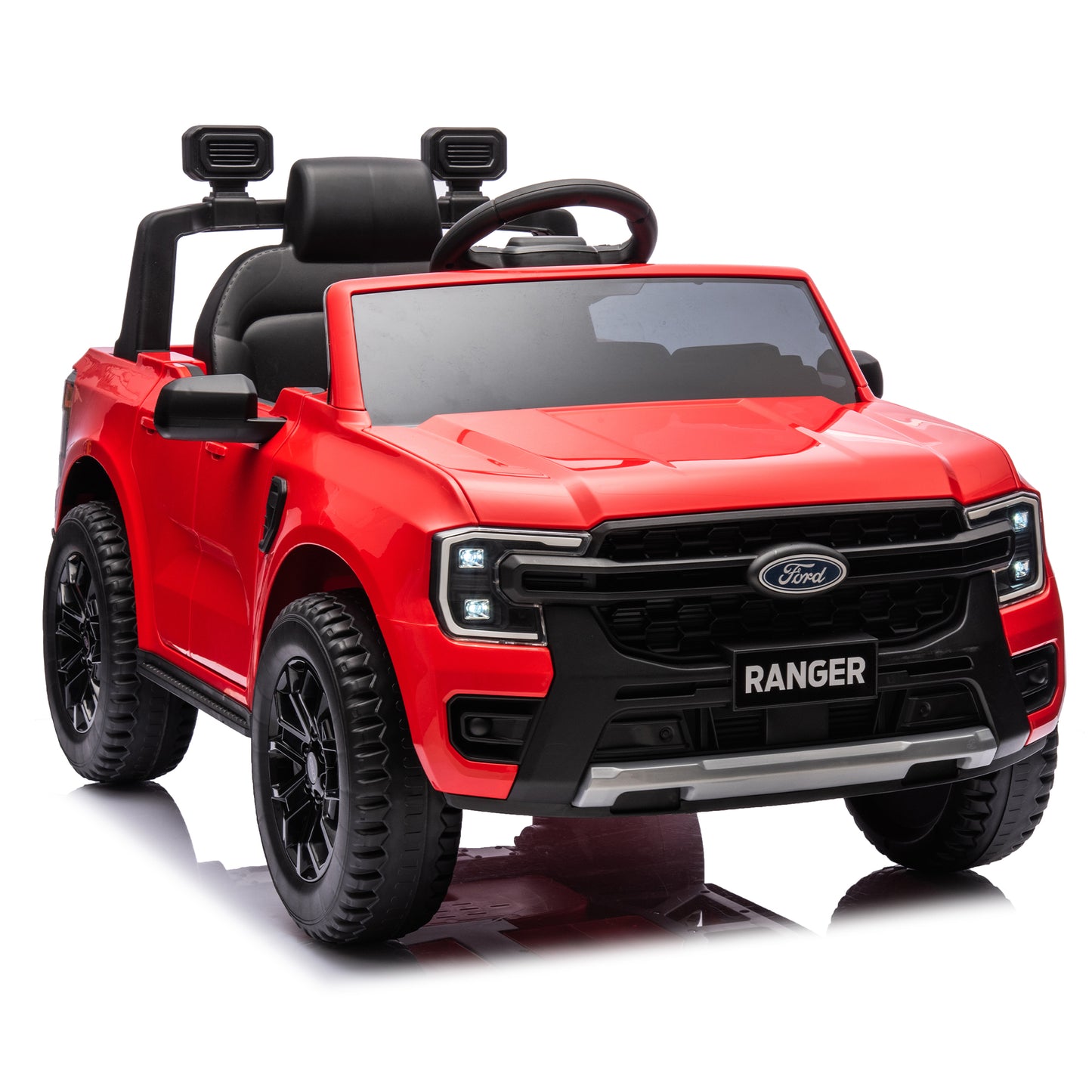 Big Kid Remote Control Car 12V Authorized Red Ford Ranger, 2WD Speed 1.86-4.97 MPH