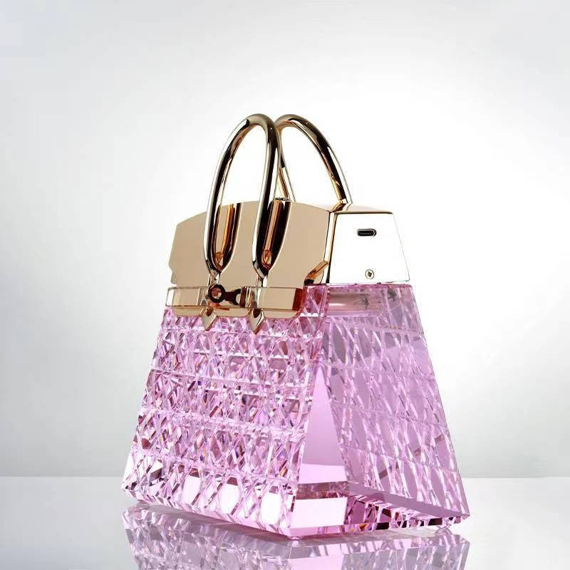 High-end crystal bag table lamp decorative ornaments handbag crystal lamp bedroom table lamp portable