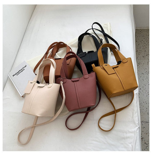 Korean Style Of The Mini Messenger Bag Women's New Style Ins Casual Handbag Fashion Simple Girl Bucket Bag