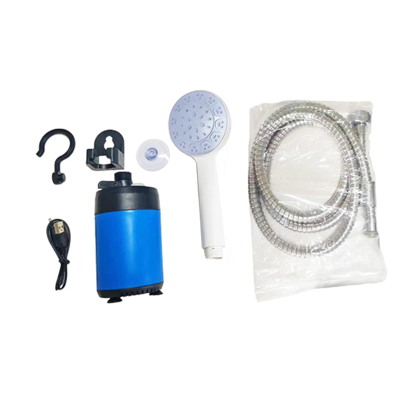 Portable Outdoor Shower Handheld Electric Shower Battery Powered Compact Handheld Rechargeable Camping Showerhe