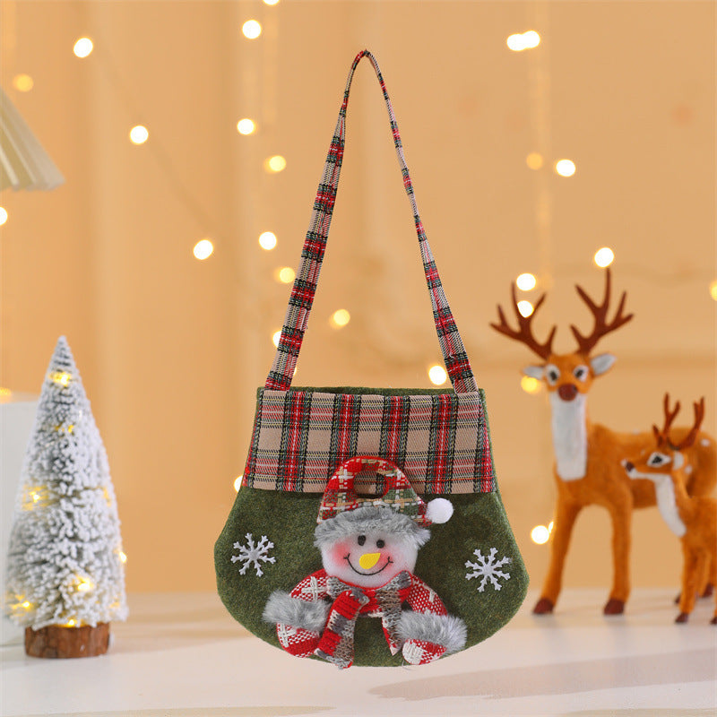 Christmas Cartoon 3D Doll Candy Gift Bag Handbag Apple Bag Christmas Gift Decoration