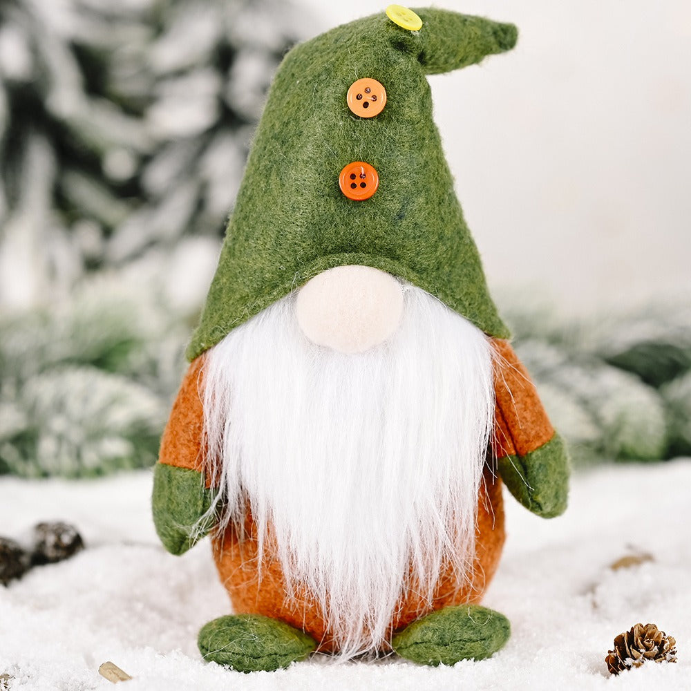 Christmas Faceless Doll Elf Doll European and American Green Style Decoration Nordic Rudolf Ornament