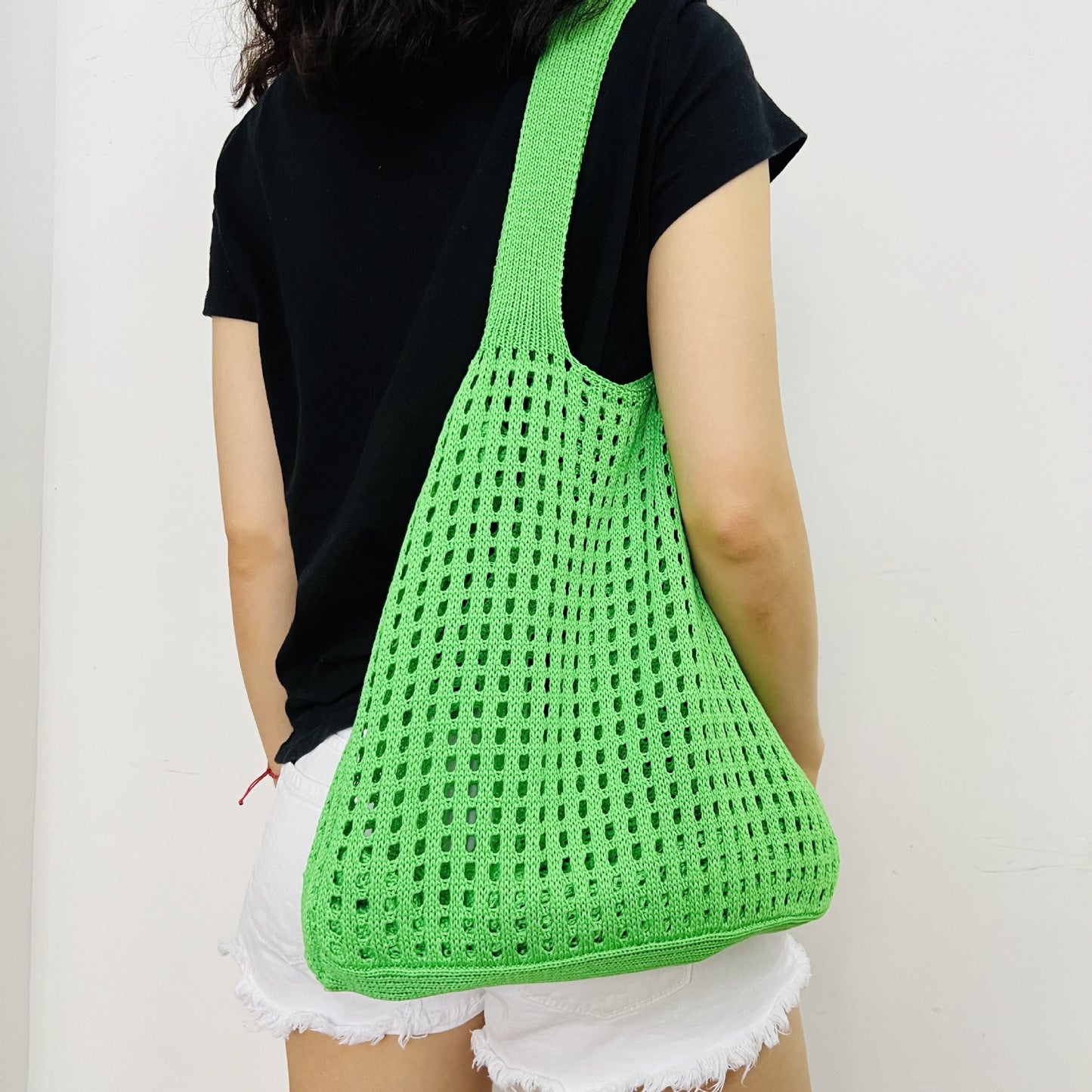 New Knitted Bag Hollow Bag Simple Bag Shoulder Bag Beach Bag Handbag Women's Bag