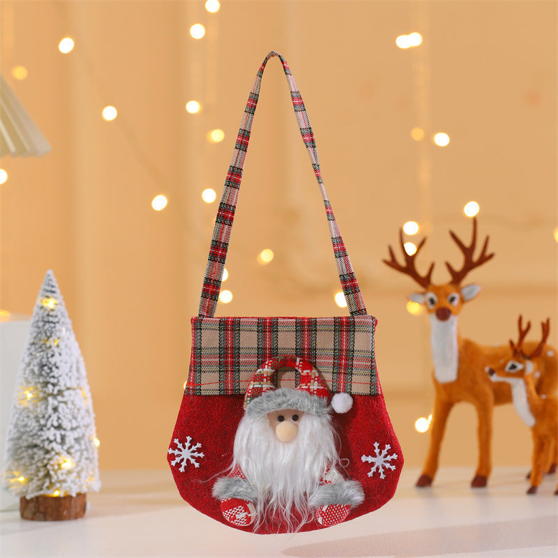 Christmas Cartoon 3D Doll Candy Gift Bag Handbag Apple Bag Christmas Gift Decoration