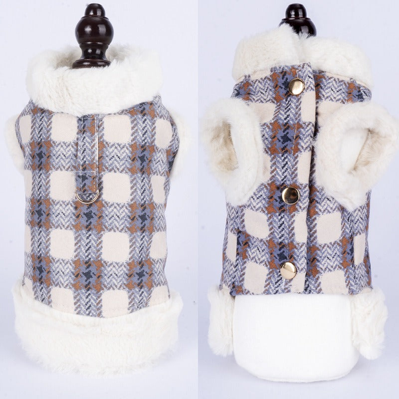 Fur Dog Flannel Pulled Vest Teddy Bear Small Dog Cat Pet Clothing