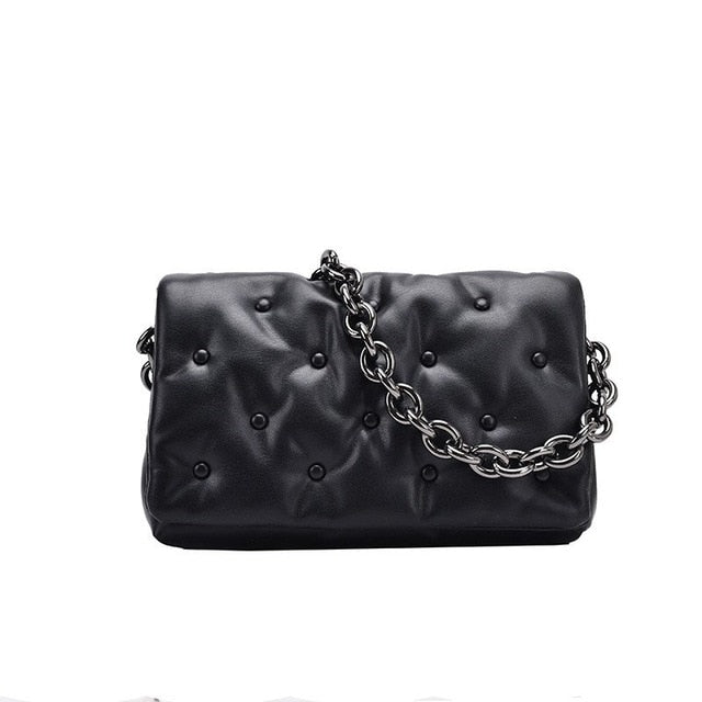 Women's Shoulder Bags Denim Quality Thick Metal Chain Shoulder Purses And Handbag Women Clutch Bags