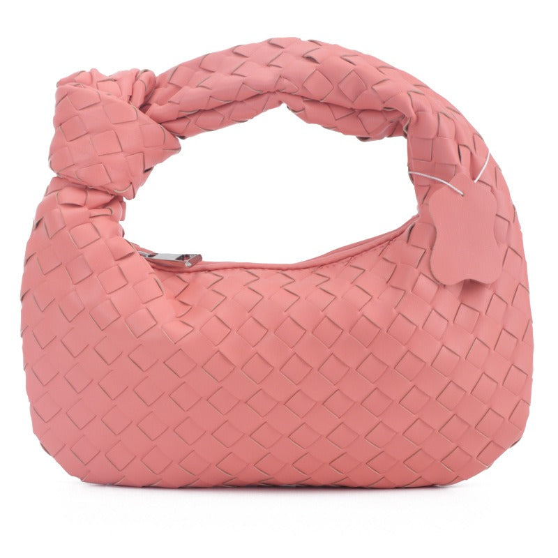 Woven Bag Fashion Cowhorn Knotted Handbag Armpit Bag Handbag