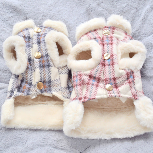 Fur Dog Flannel Pulled Vest Teddy Bear Small Dog Cat Pet Clothing