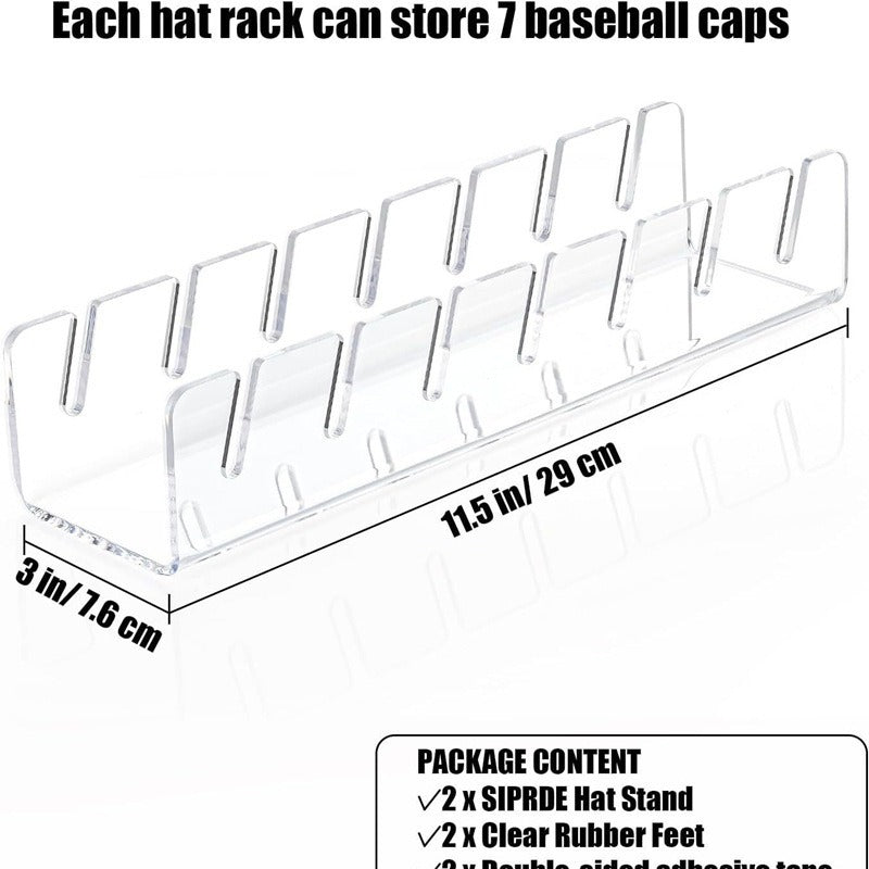 Organized Hat Rack Storage Acrylic Hat Rack Glass Look Holder