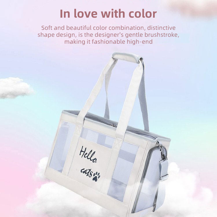 New Fashion Breathable Simple Portable Out Shoulder Large Capacity Small Dog Pet Bag