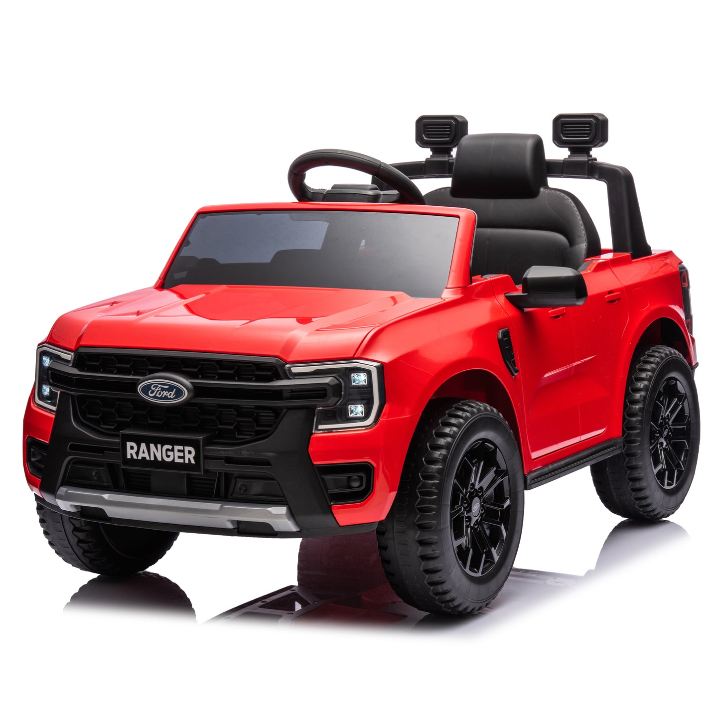 Big Kid Remote Control Car 12V Authorized Red Ford Ranger, 2WD Speed 1.86-4.97 MPH