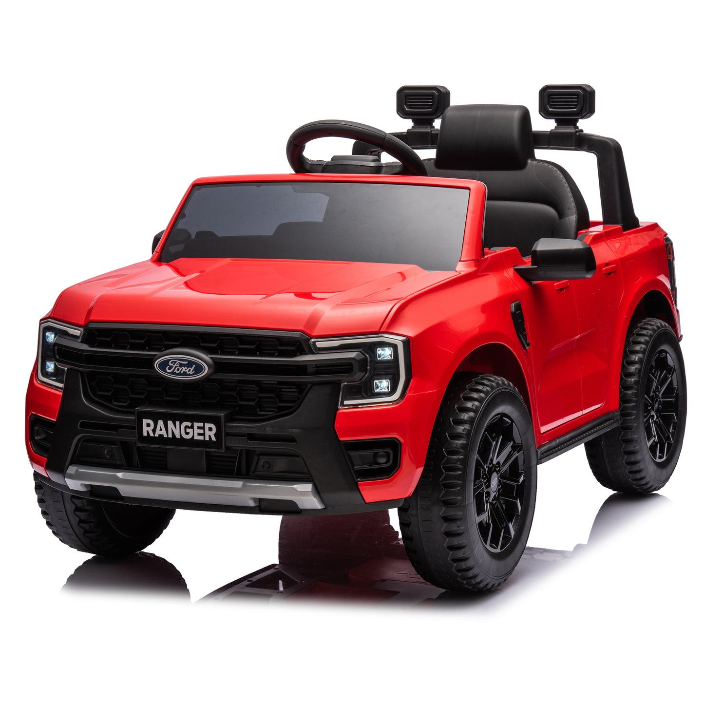 Big Kid Remote Control Car 12V Authorized Red Ford Ranger, 2WD Speed 1.86-4.97 MPH