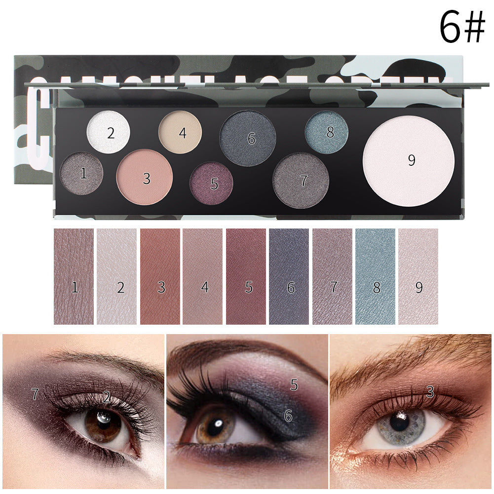 Romantic Beauty 9-Color Eye Shadow Irregular Circular Bubble Eye Shadow Plate