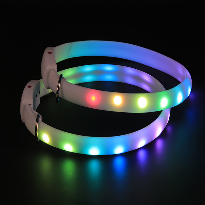 Pet Collar Dog Led Glow Collar Multi-Color Glow Can Be Freely Cut Glow Dog Collar Dog Necklace