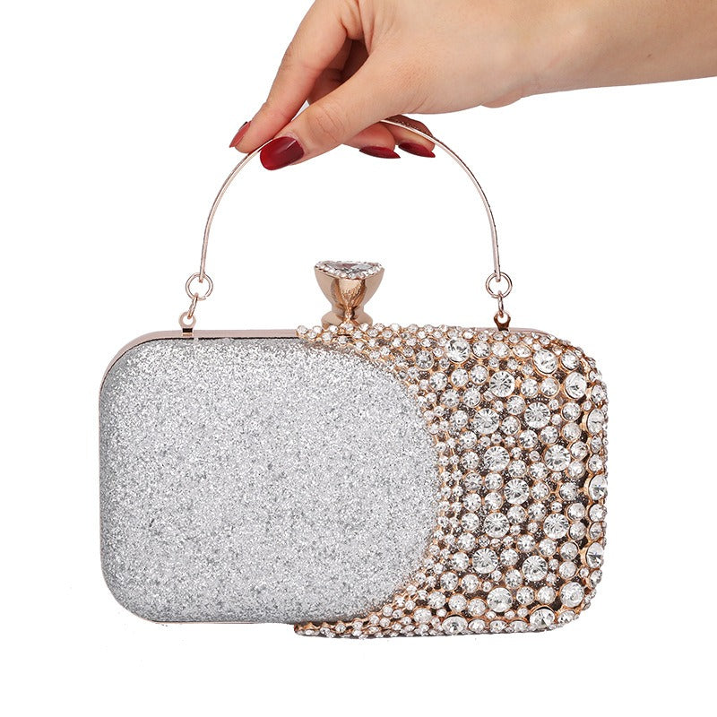 New dinner bag European and American women's handbag with diamond inlaid banquet handbag dress evening bag handbag