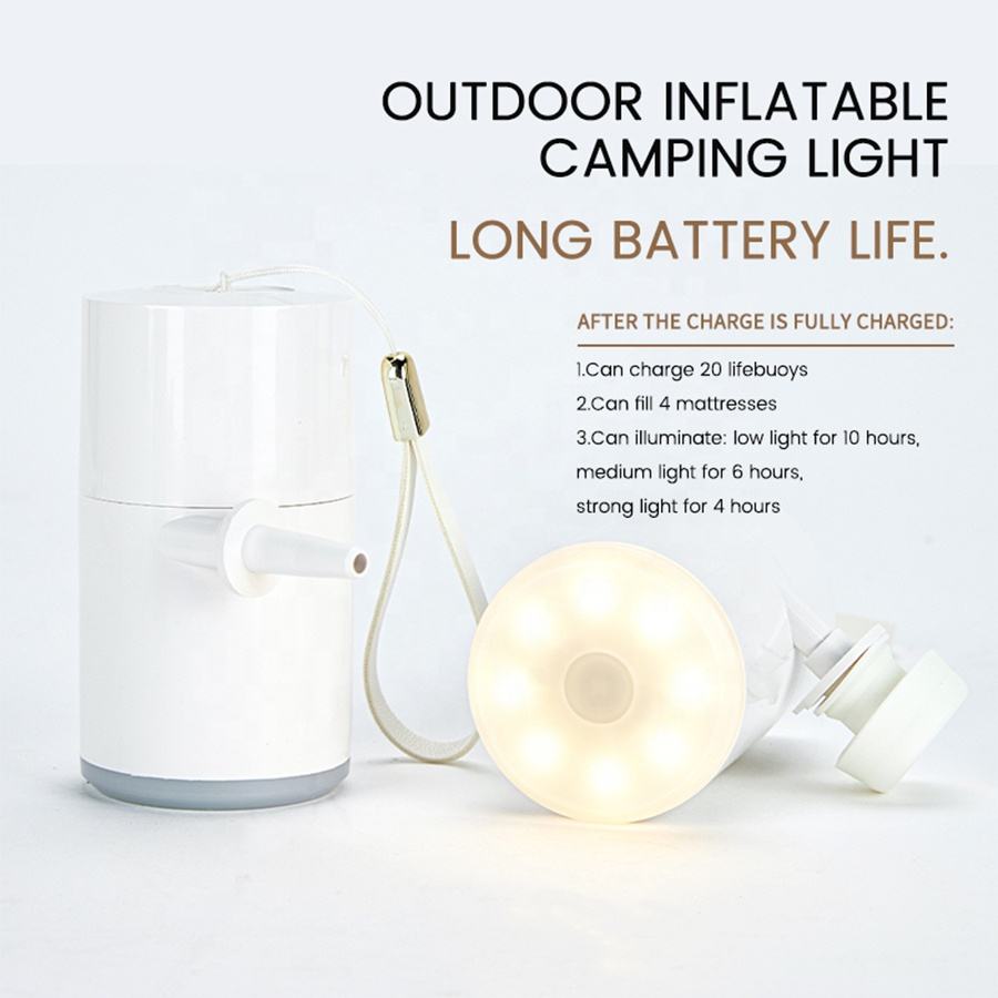 Outdoor Camping air pump camping hanging lamp tent lamp with vacuum treatment