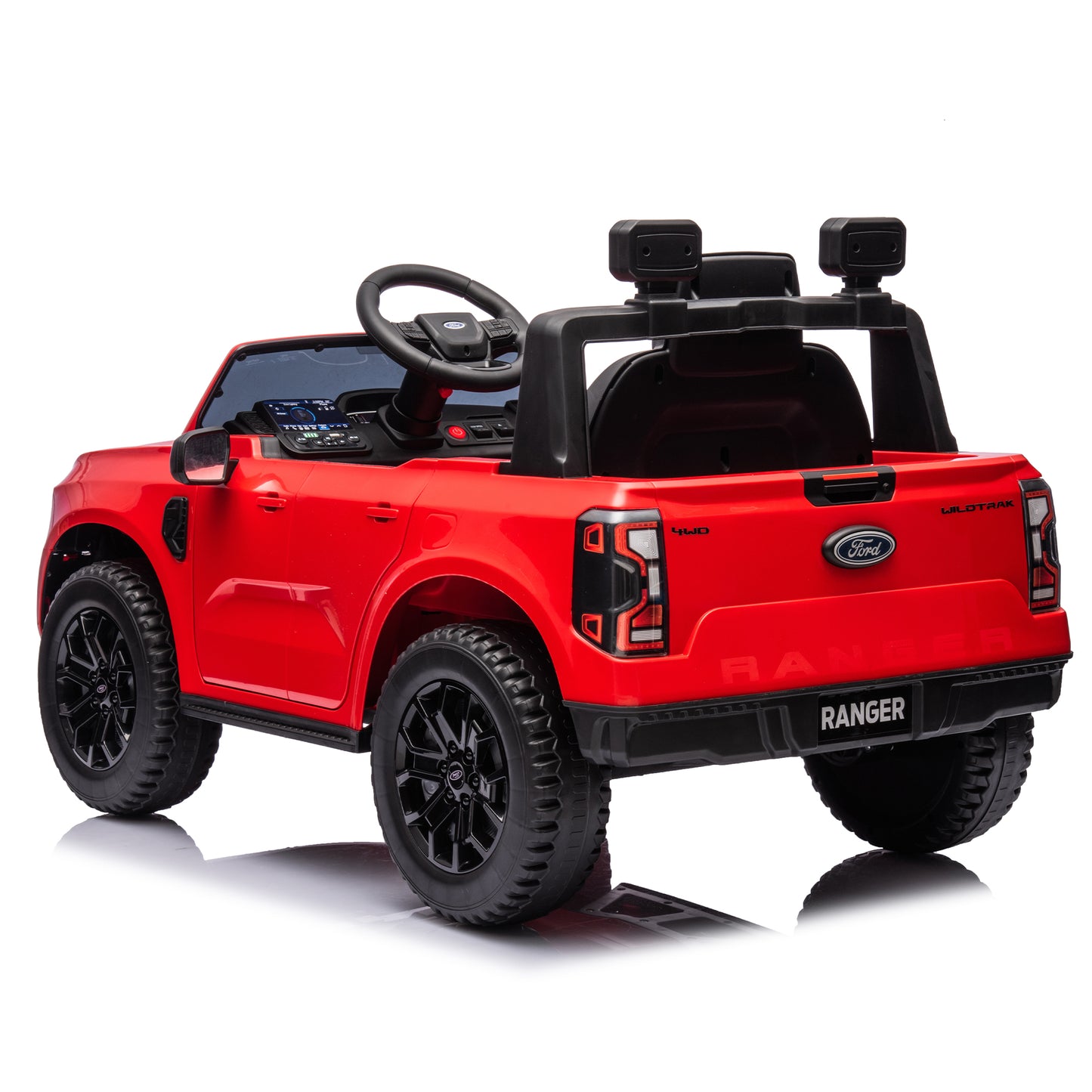 Big Kid Remote Control Car 12V Authorized Red Ford Ranger, 2WD Speed 1.86-4.97 MPH