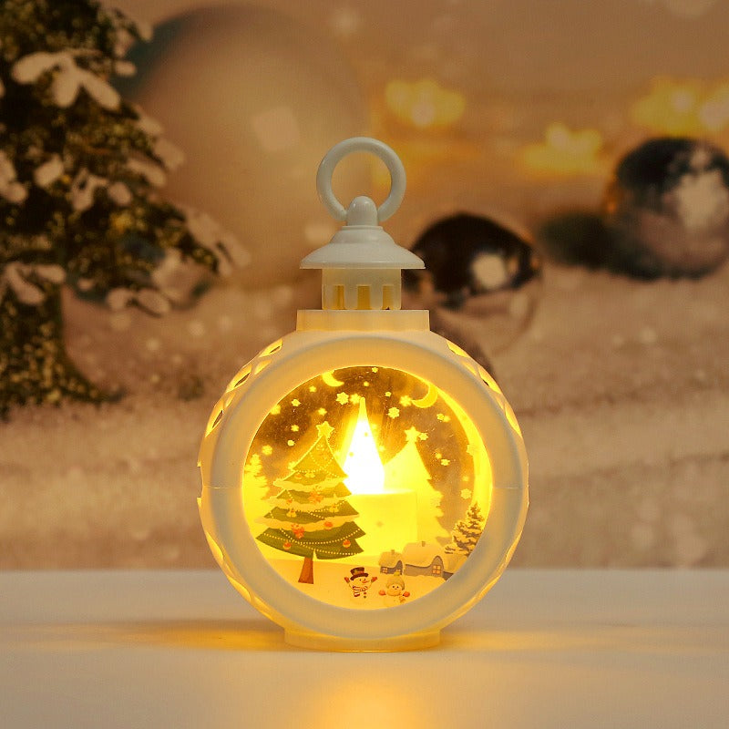 Christmas Decoration LED Small Round Lantern New Children's Handheld Lantern Gift Window Display