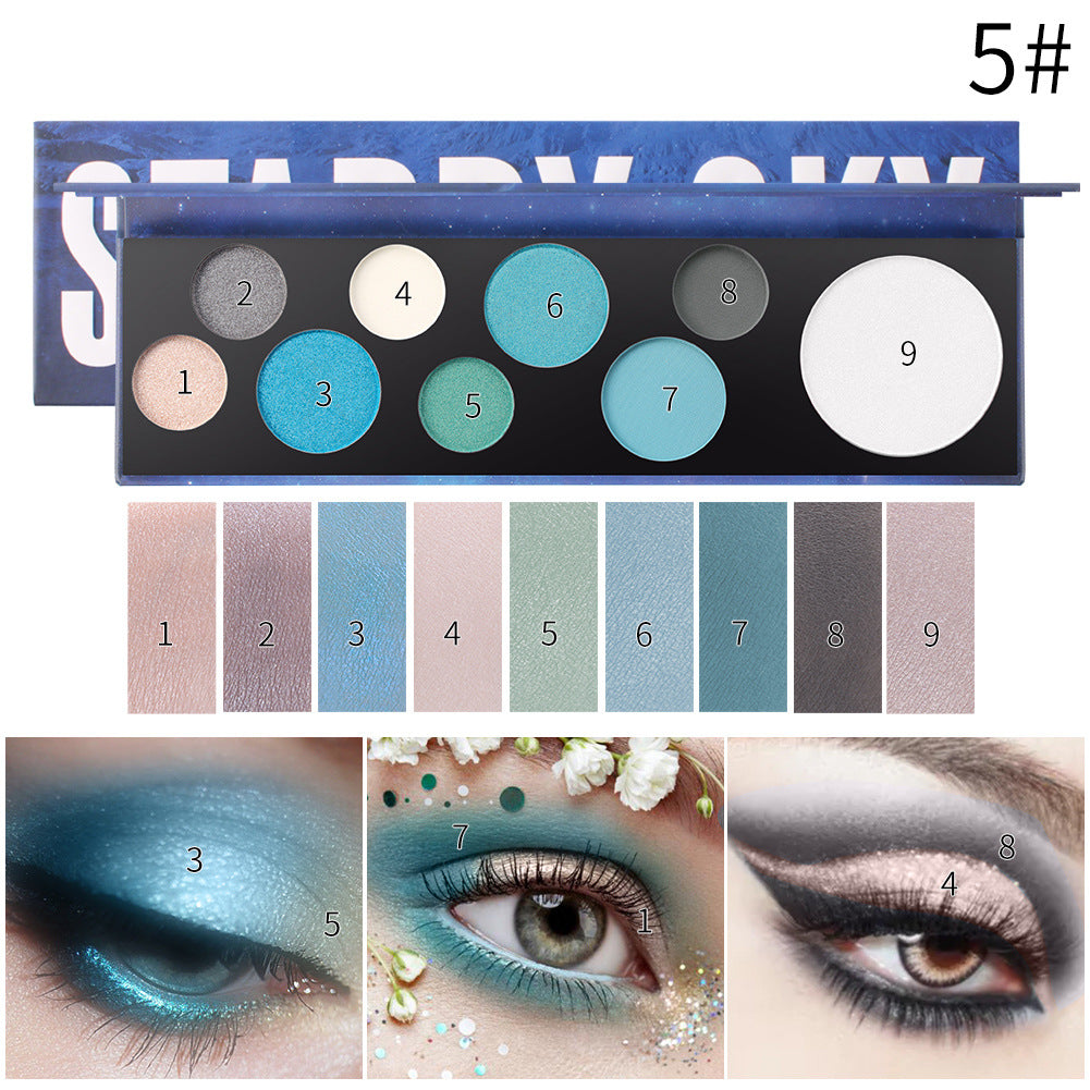 Romantic Beauty 9-Color Eye Shadow Irregular Circular Bubble Eye Shadow Plate