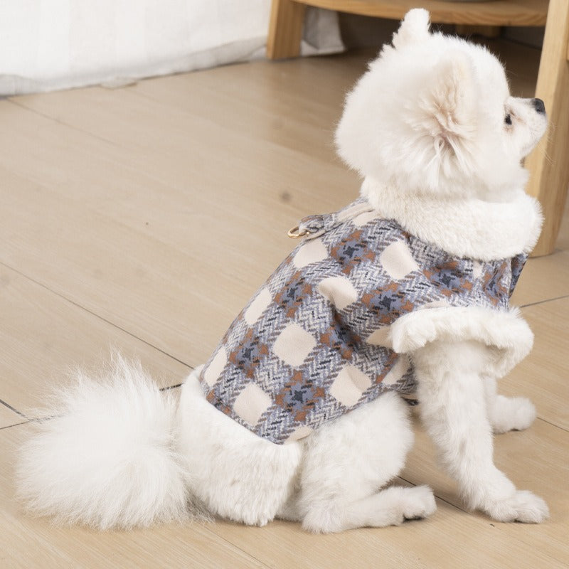 Fur Dog Flannel Pulled Vest Teddy Bear Small Dog Cat Pet Clothing