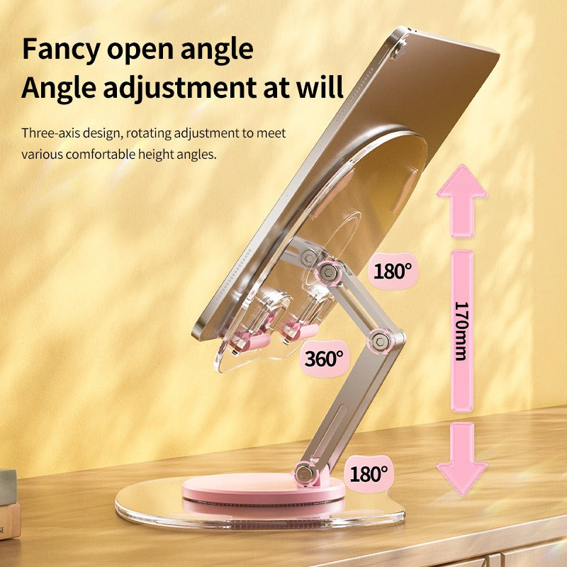 Acrylic Tablet Stand 360 Degree rotating foldable portable ipad / Tablet Stand