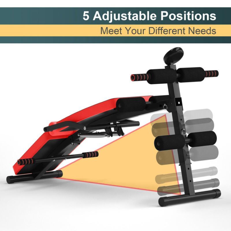 Multi-Position Adjustable Strength Training Bench for Home Gym