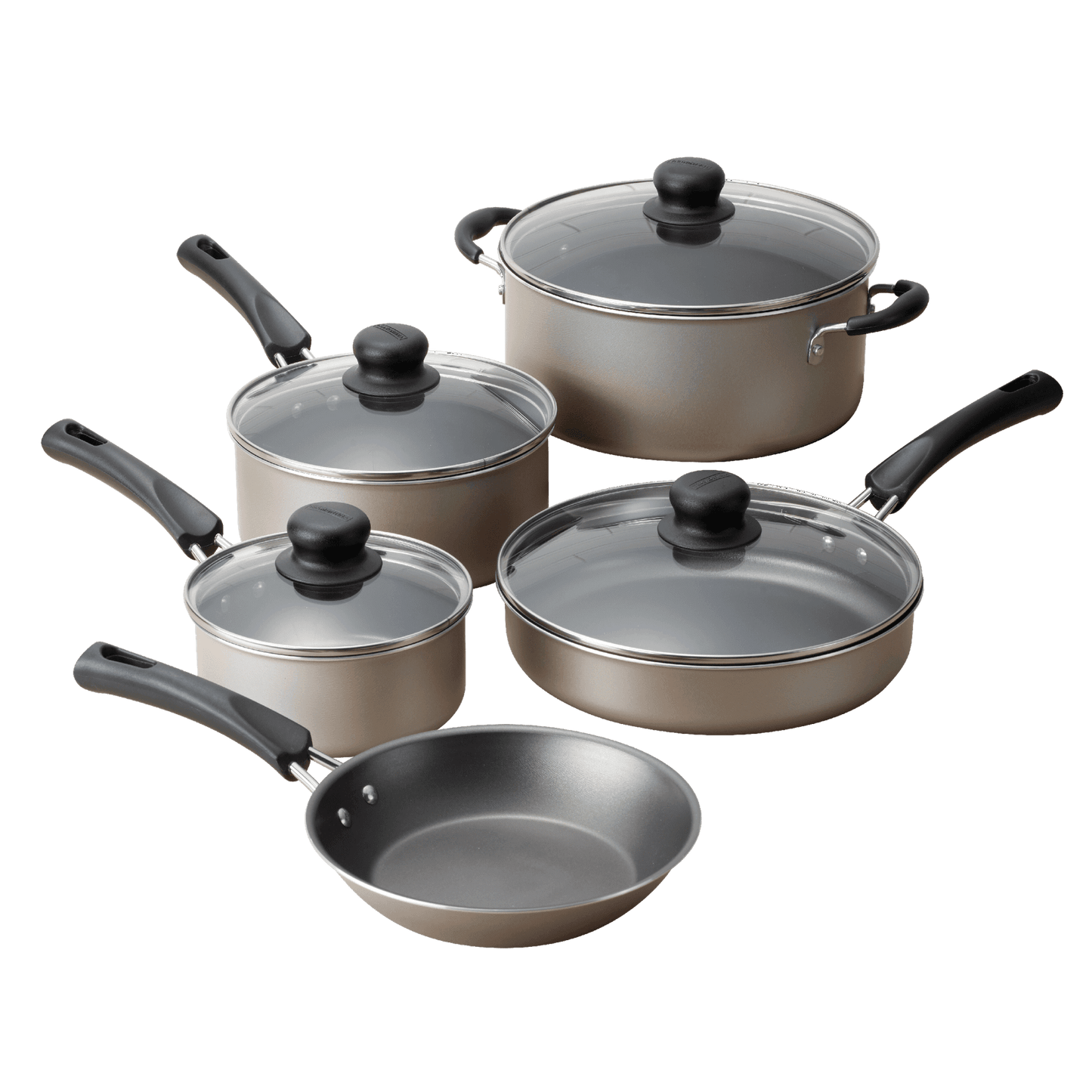 9 Piece Non-Stick Cookware Set Champagne Tramontina