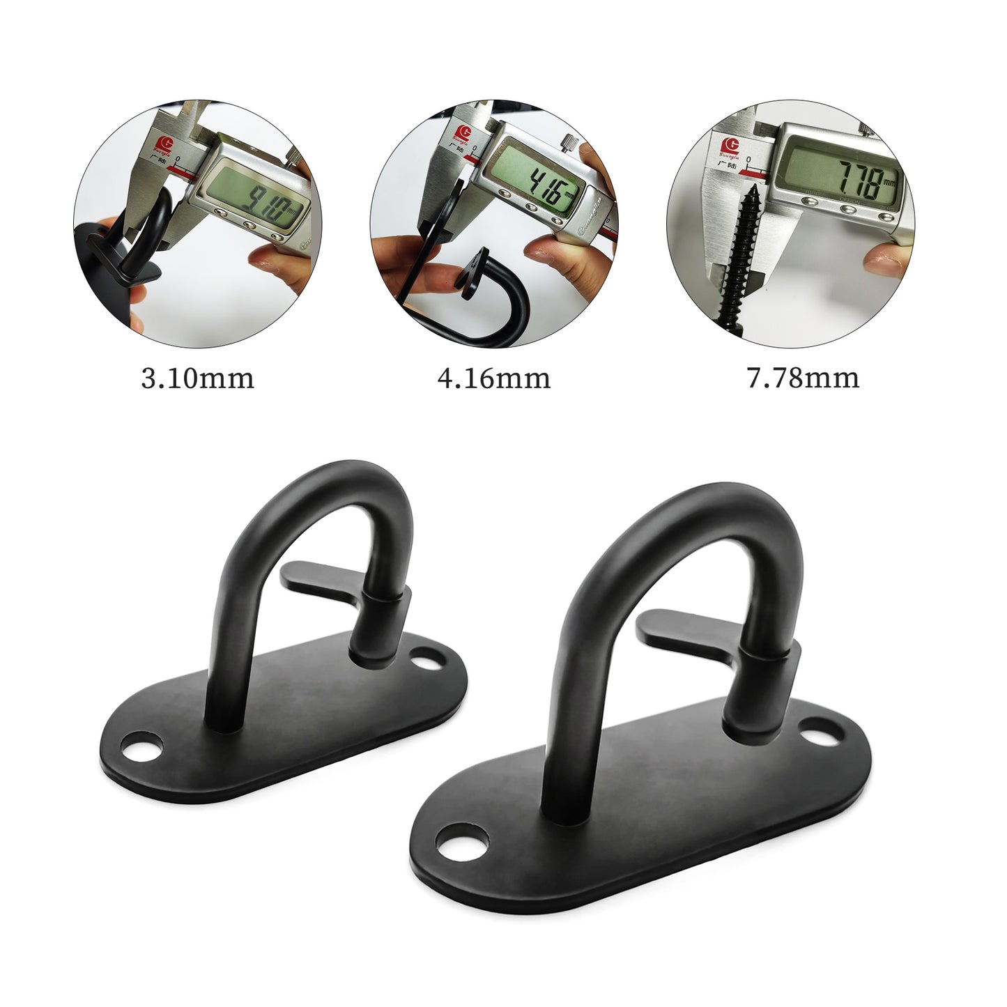 Heavy Duty 3-piece Wall Mount exercise anchor, resistance band wall hook, home gym installation anchor, physical therapy yoga fitness exercise, ceiling mounted hook exercise station for weight bands, strength